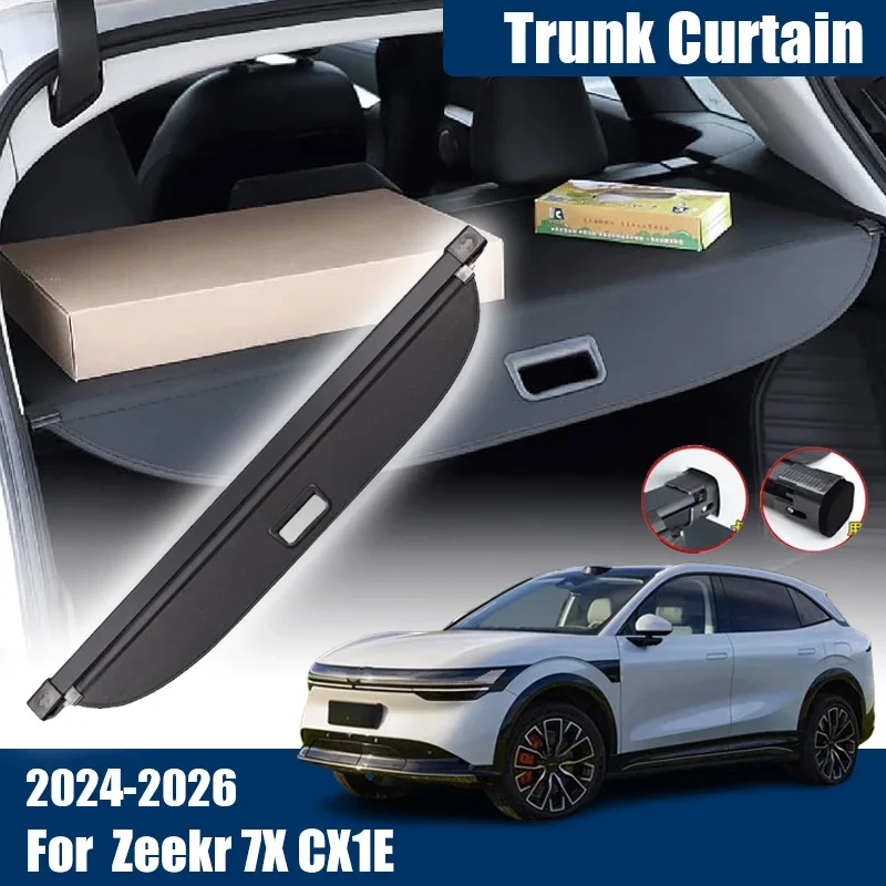 

Auto Trunk Partition For Zeekr 7X CX1E 2024 2025 2026 Car Accessories Cargo Covers Trunk Cover Curtain Luggage Privacy Shades