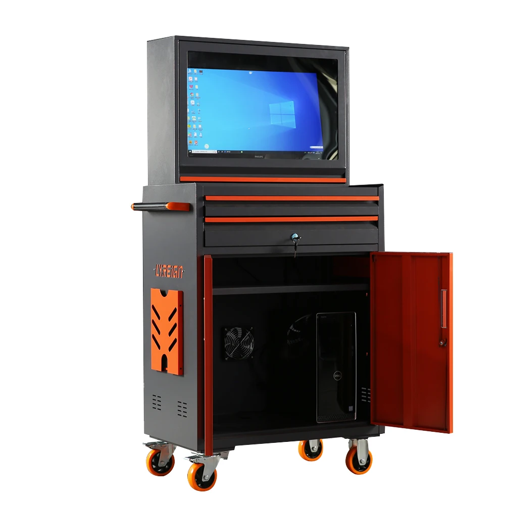 

LYREIGN LFPCP01C Vidmar Cabinets Parts Mobile Workstation Cart With Drawers Industrial Computer Cabinet