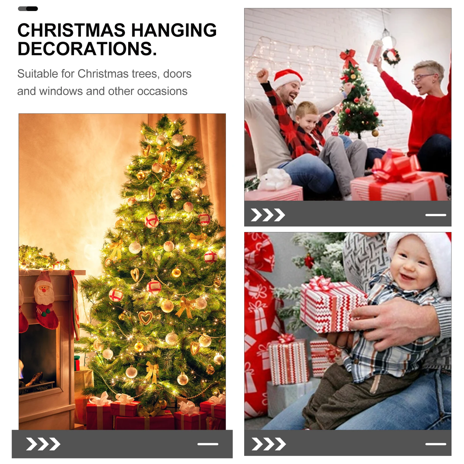 

1 set Christmas Hanging Ornaments Small Festive Decorations Reusable Party Decor Tree Pendant Gift Box Xmas Supplies Xmas Tree