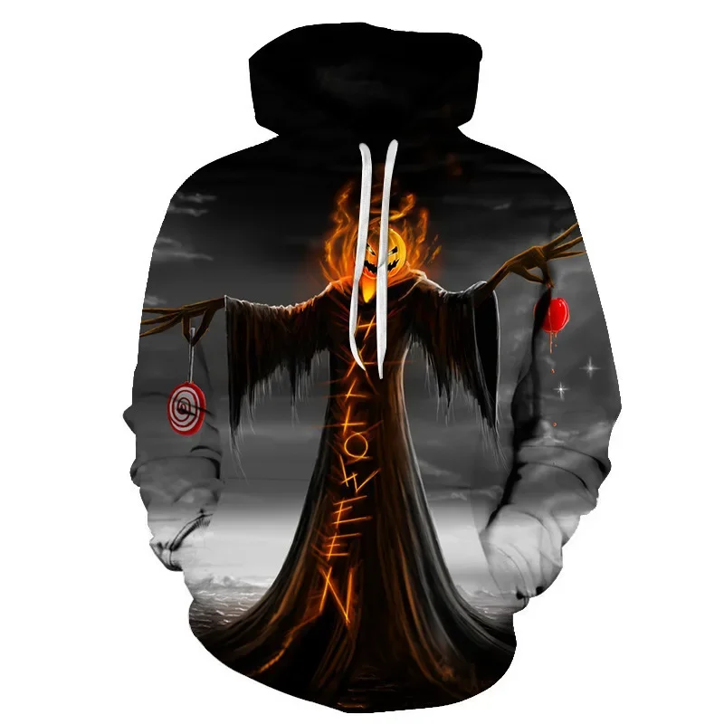 Anime Nightmare Before Christmas Hoodies for Men Women Jack Skellington Cosplay 3D Print Streetwear Funny Pullover Sweatshirts