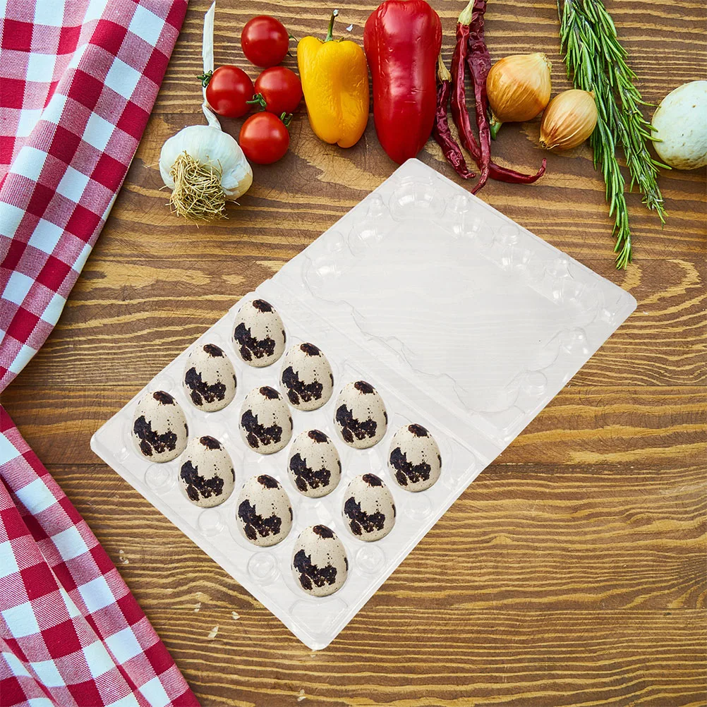 

20pcs Egg Tray Transparent Containers Cartons Holders Package Eggs Storage Kitchen Home Quail Egg Supplies Supplies