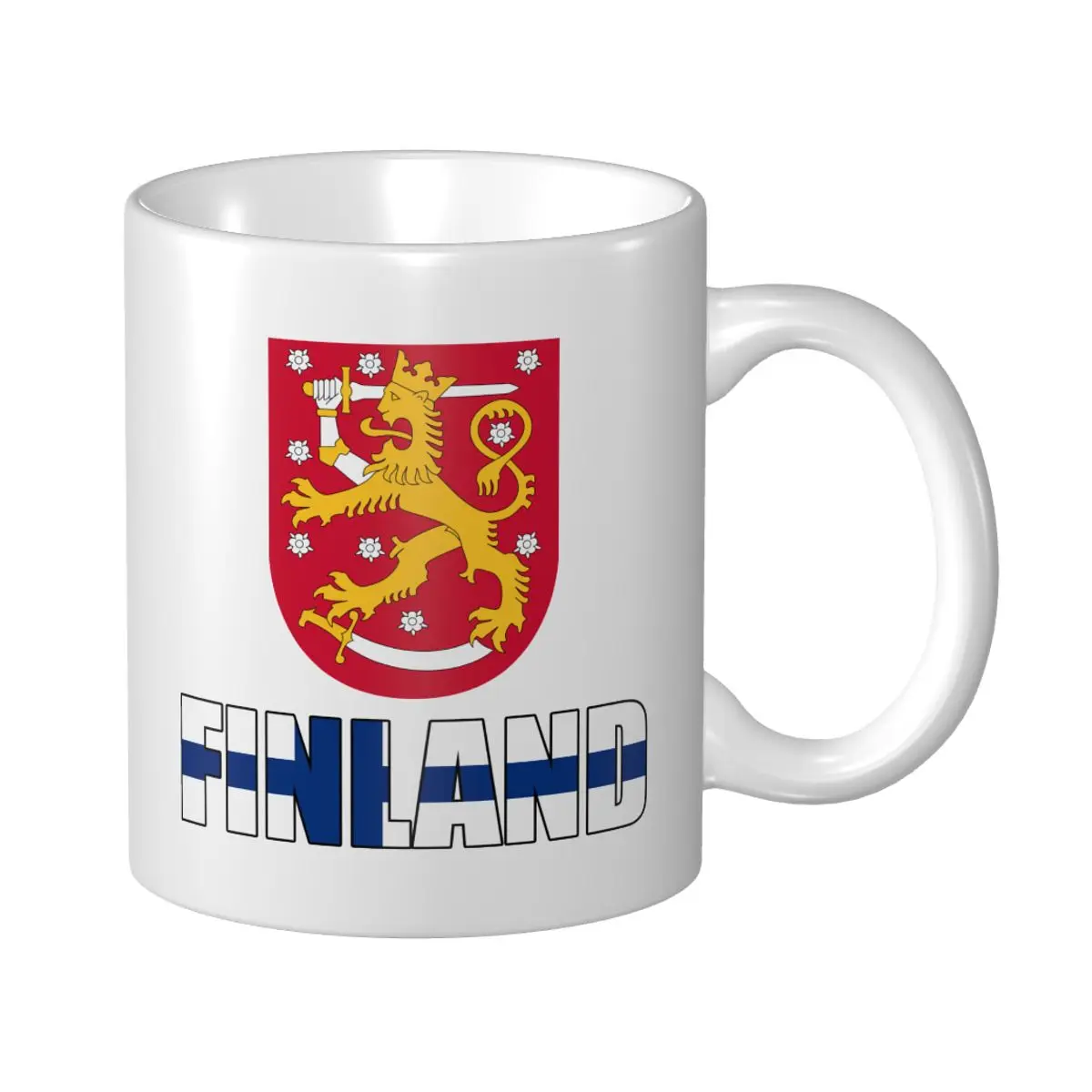 Mark Cup Mug Finland Letter Flag Emblem Coffee Mugs Tea Milk Water Cup Travel Mugs For Office Home