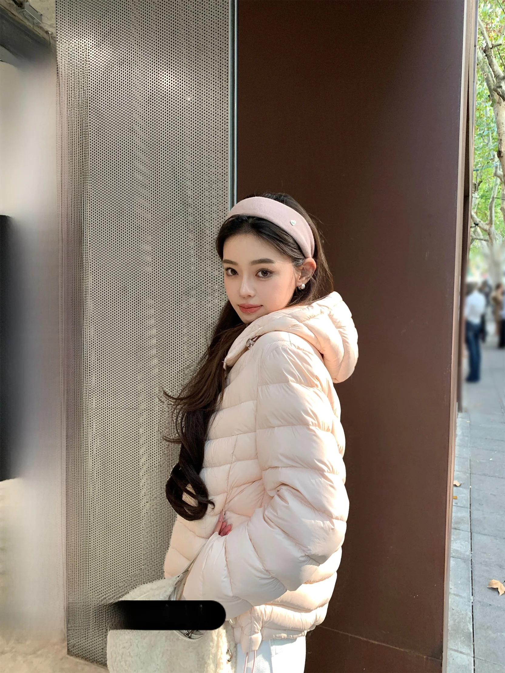 

Dearhua Light down Jaet White Goose Feather Warm Slimming Ribbone down Coat Korean Sle Commute Long Sve Zipper Coat