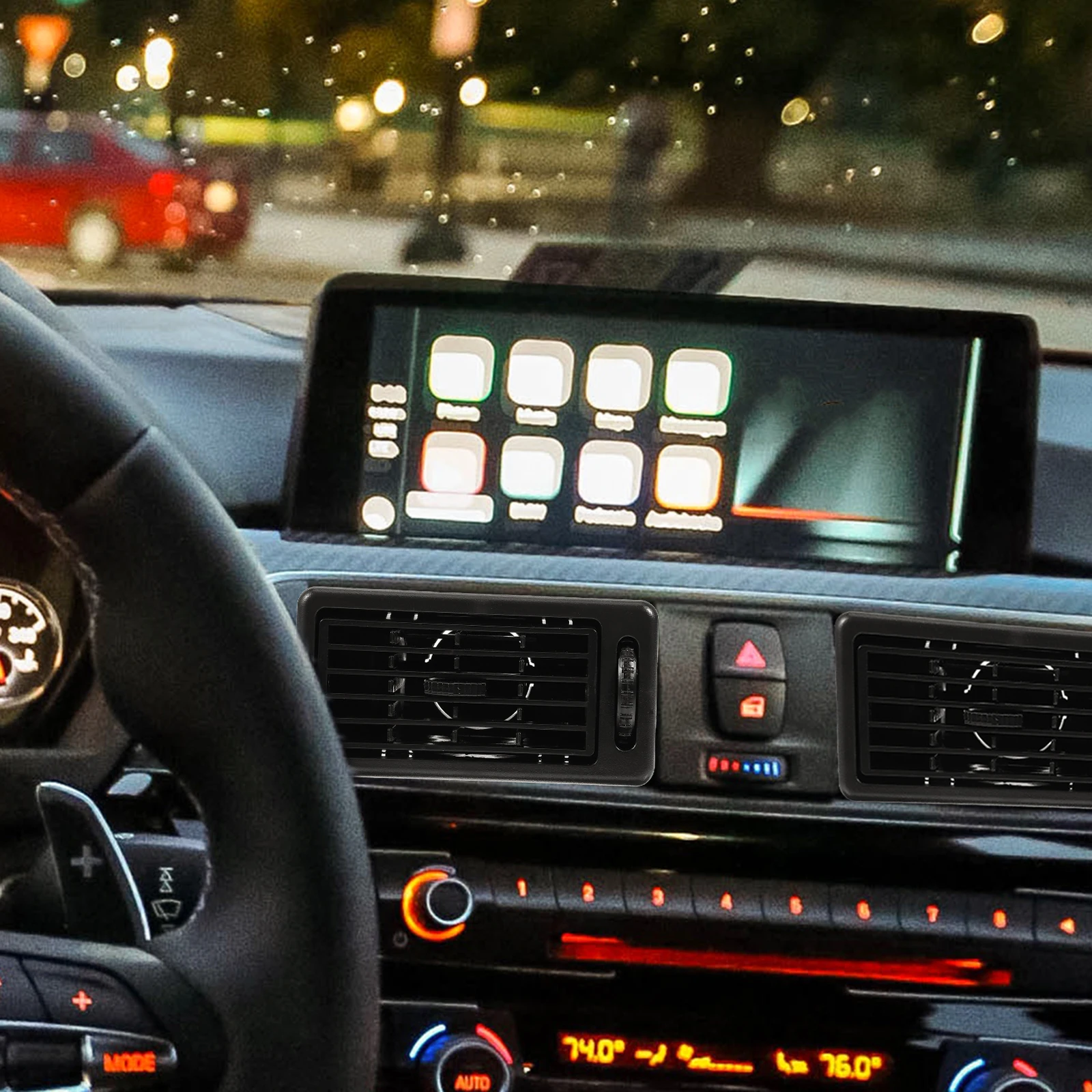 

Dashboard Air Vent Panel Car Interior Vent Trim Professional Connector No Cut Splice Durable Cooling Ventilation