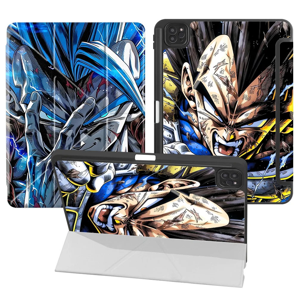 D-Dragon B-Balls Vegetas With Pen Slot Cover Tablet Case For iPad Mini 7 6 5 12th 10th Gen 11th Pro M4 13 2025 2026 9th Air 8 M2