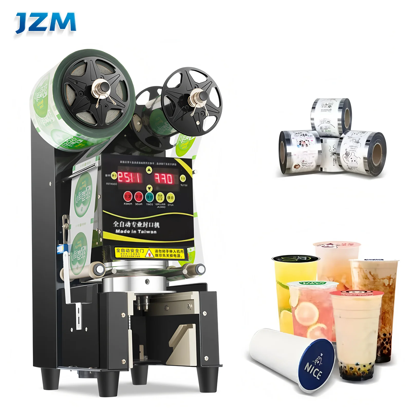 

Wholesale Electric Automatic Sealing Machine for Beverage Packaging for Plastic Bottles Cups Juice Milk Tea Paper Material Film