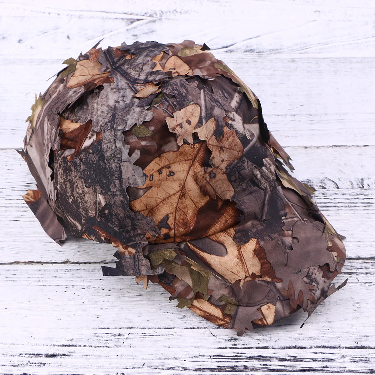 

Hunting Camouflage Cap Cotton Durable Deciduous Leaves Pattern Adjustable Outdoor Cs Climbing Baseball Fishing