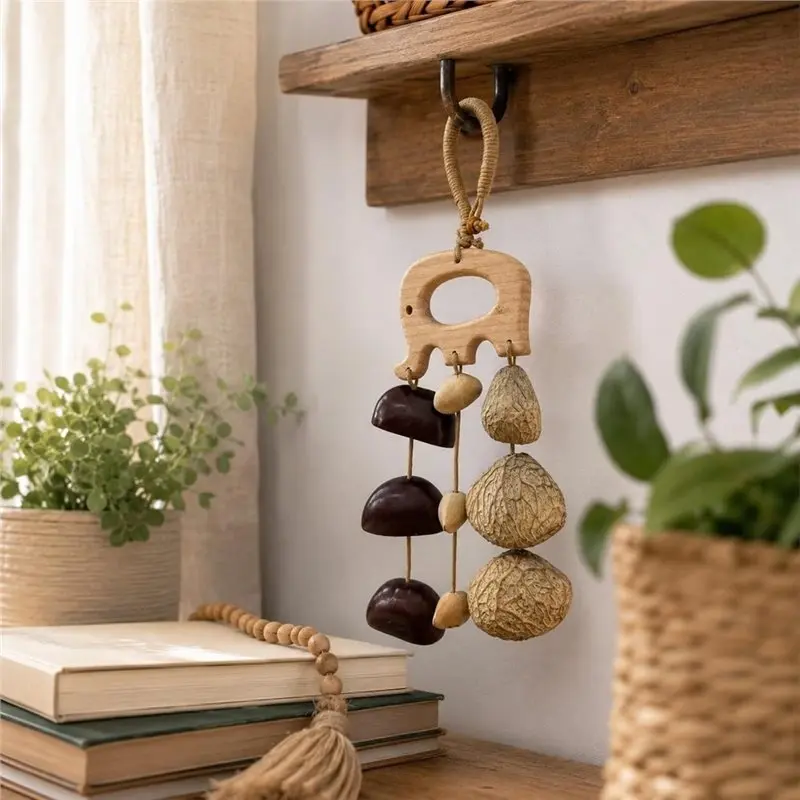 IALJ-For Bedroom For Living Room Boho Coastal Decorative Bird Hanging Ornament Handcrafted Braided Cotton Cord Charm