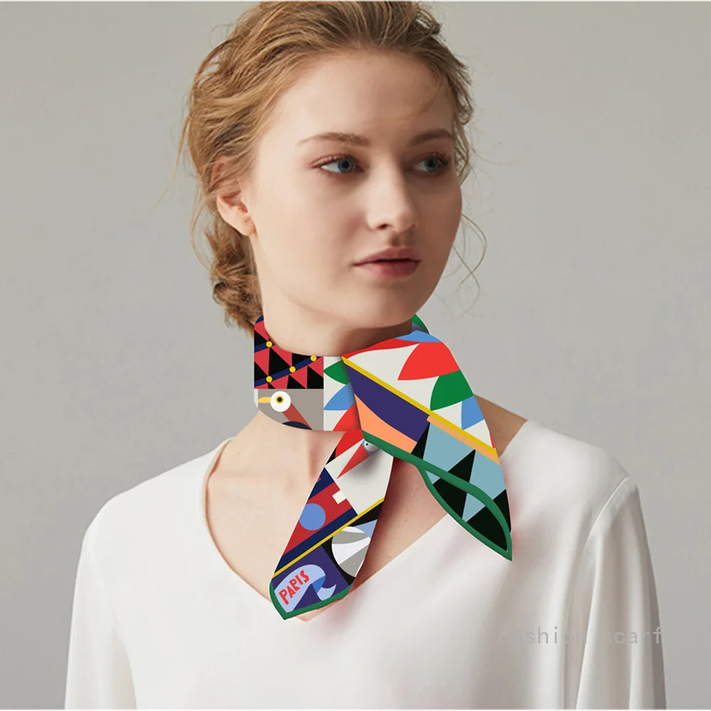 

53 см версия мультфильм универсальный декоративный саржевый принт женский маленький квадратный шарф маленький шарф декоративная живопись оптовая продажа