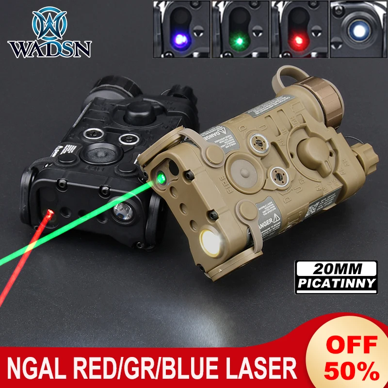 WADSN NGAL Red Blue Green Dot Indicator Strobe White LED Scout Light Tactical Ngal Laser Hunting Flashlight NO IR Pointer