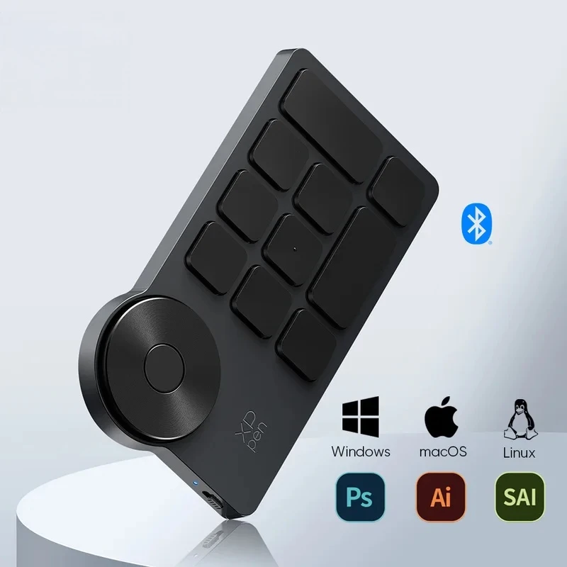 XPPen ACK05 Беспроводной яркий пульт дистанционного управления 10 индивидуальных клавиш быстрого доступа Портативная Bluetooth-клавиатура для Windows Mac Планшет для рисования