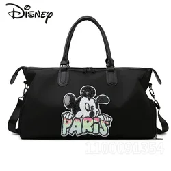 Disney-Bolsa de pañales de Mickey para bebé, bolso multifuncional de gran capacidad, de alta calidad, a la moda