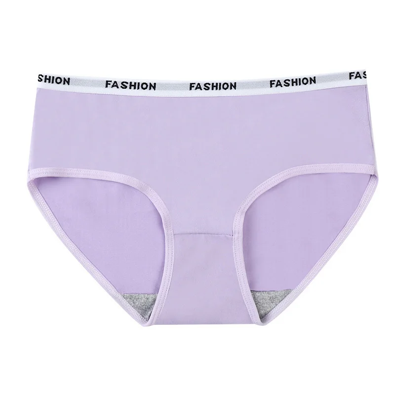 Women’s Fashion Panties Mid-waist Underwear Polyester Breathable Lingerie Briefs Ladies Girls Underpants M-XL