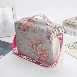 Estuche para lápices con flores de colores para estudiantes, bolsa para lápices con 200/252 agujeros, cortina creativa, dibujo multifuncional de gran capacidad