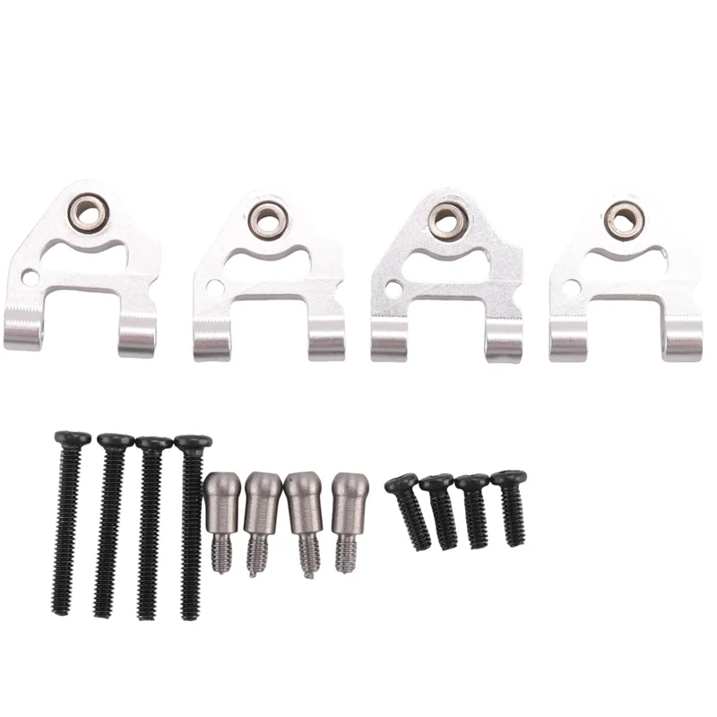 AS96-2Set โลหะพวงมาลัย Swing Arm โช้คอัพแผ่นชุดสําหรับ Wltoys P929 P939 K969 K979 K989 K999 Silver