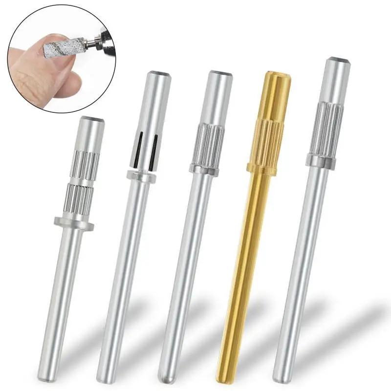 【IIOO】1Pc Mandrel Bit For Nail Sanding Bands Stainless Steel Bits Electric Manicure Accessories Nail File Tools