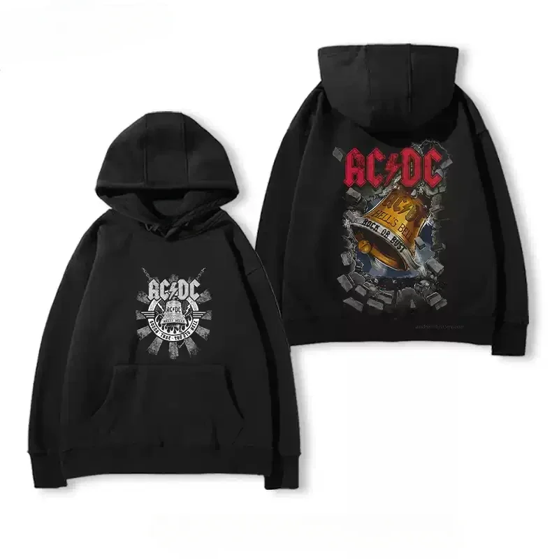 

2024 ACDC Band Hoodie Men's and Women's Metal Rock Fashion Clothing Europe and The United States Sells Well Internationally