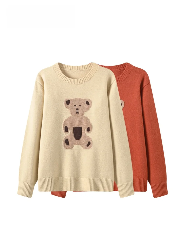 

CaraCLUB plus Size round Ne Long Sve Sweater Women Winter New Sle Slimming Casual Top Polyester Knitted Spring Wear