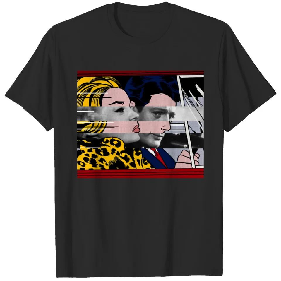 In the car by Roy Lichtenstein and Marcello Mastroianni with Anita Ekberg in the movie in La Dolce V T-Shirts