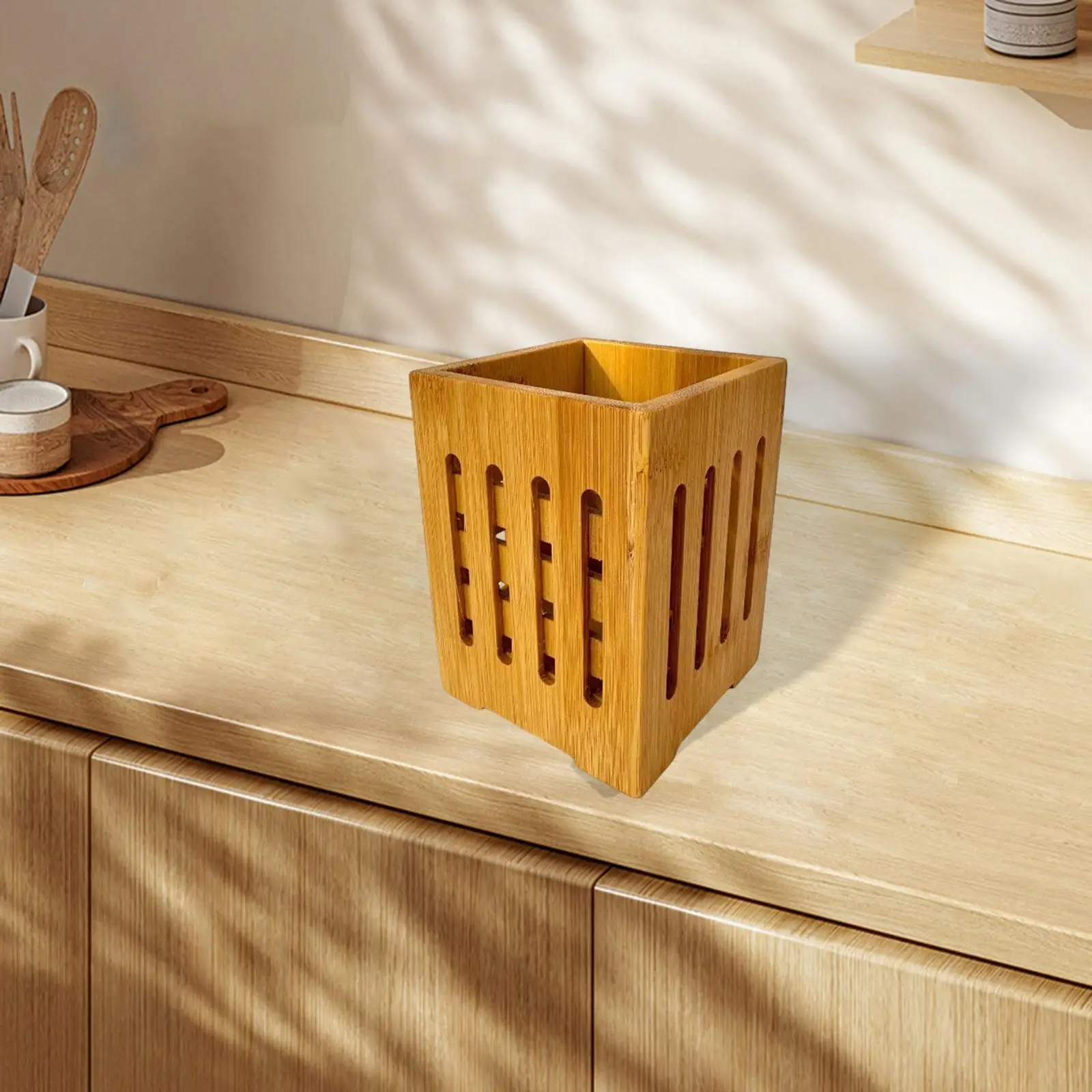 Bamboo Chopsticks Holder,Chopsticks Drying Rack,Utensil Flatware,Large Capacity,Storage Organizer Drainer Rack Cutlery Holder