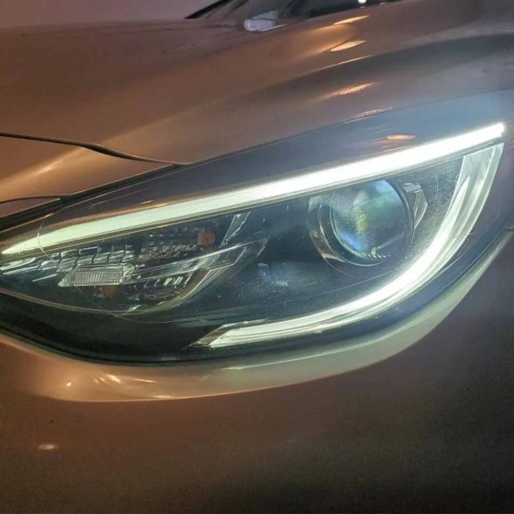 Nowe tablice LED B010390-B do Infiniti Q30 Angel Eyes światła dziennego B010391-B MDE911805 DRL Chips akcesoria samochodowe