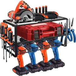 Hand Power Tool Organizer Rack Wand montiert elektrische Bohrmaschine Halter Schraubenschlüssel Organizer Heavy Duty Werkzeug Regal Werkstatt Garage Schrank