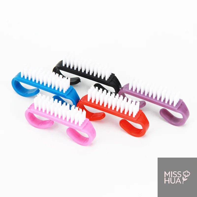 Hua escova de limpeza superior para arte em unhas, plástico macio, remoção de poeira, cuidados com os dedos, gel uv, manicure, pedicure, ferramenta, pincéis de maquiagem, esfrega