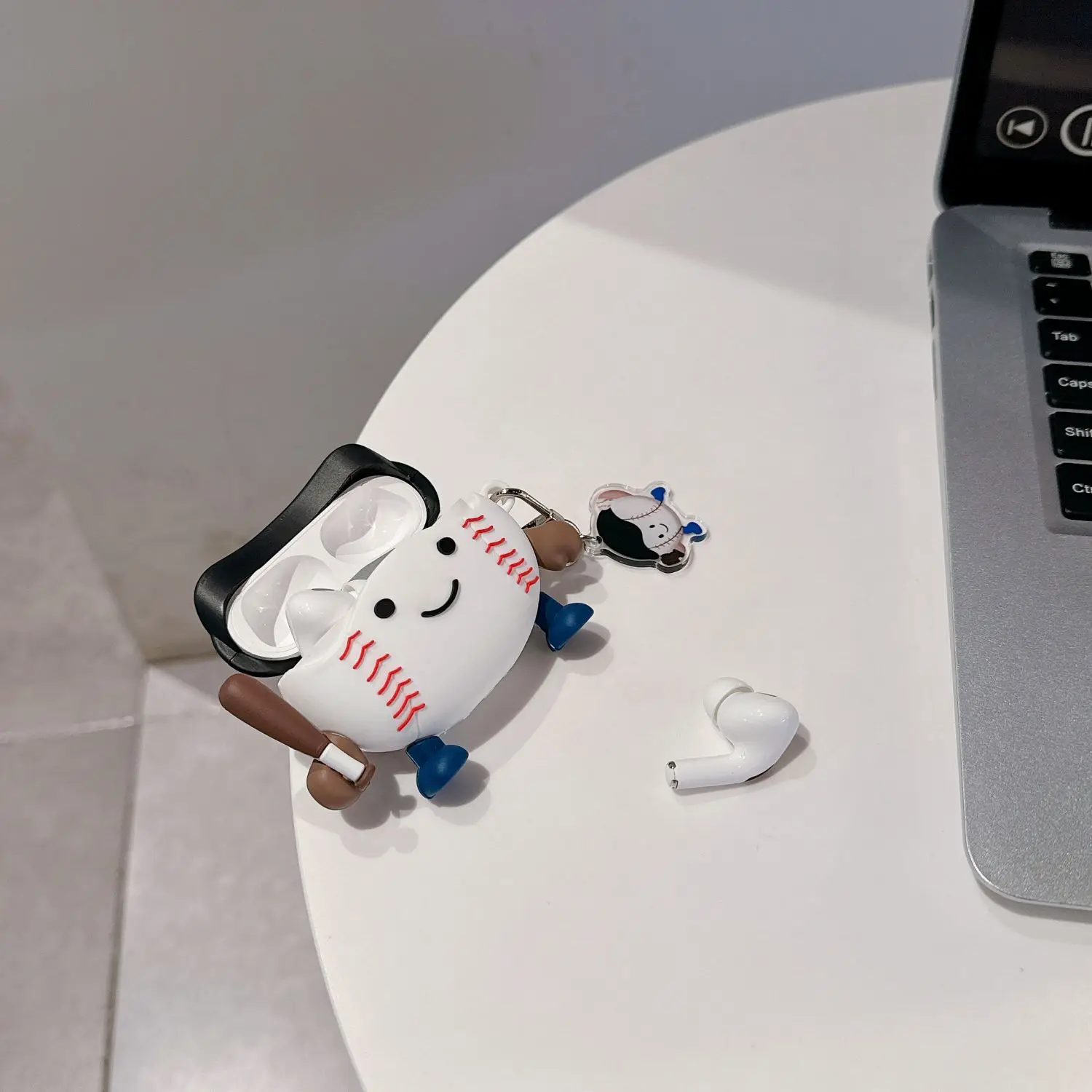 Leuke Honkbal Jongen Patroon Hoofdtelefoon Cover Voor AirPods Pro 2 Pro 3 2 1 Generatie Case Voor AirPods 4 Pro 2 2e Funda Met Sleutelhanger