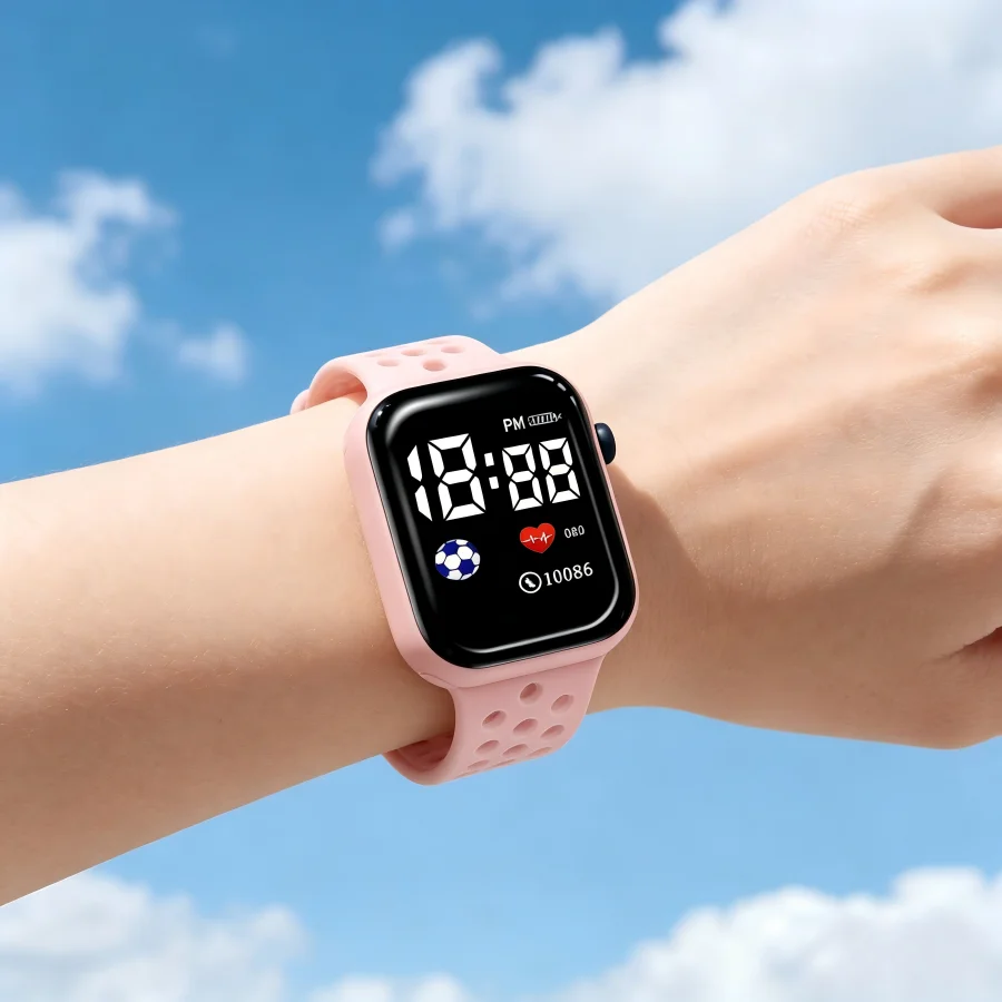 Cartoon Kids LED Watches Silicone Strap Digital Kids Watch Electronic Wristwatch Sports Clock for Boys and Girls Gifts