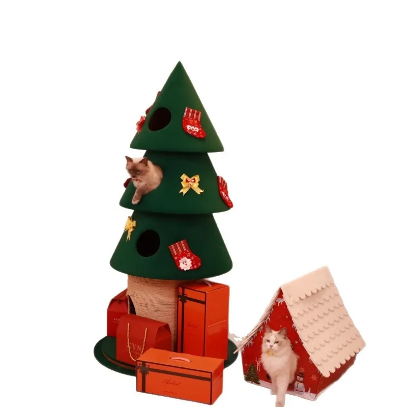 Christmas tree climbing frame, pet scratching board trash, pet supplies, pet cat toys, cat toys