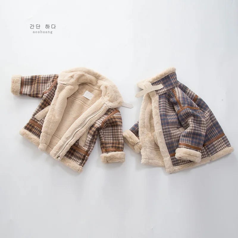 

Children Kids Boys Overcoat Windproof Wool Winter Toddler Jackets Baby Boy Coat Thick Kids Outerwear Little Children Clothes