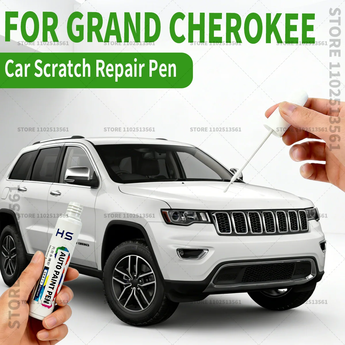 

Car Paint Repair Pen Touch Up Scratch Remover DIY Auto Accessories Red Silver Black Snow White 296 Brown For JEEP GRAND CHEROKEE