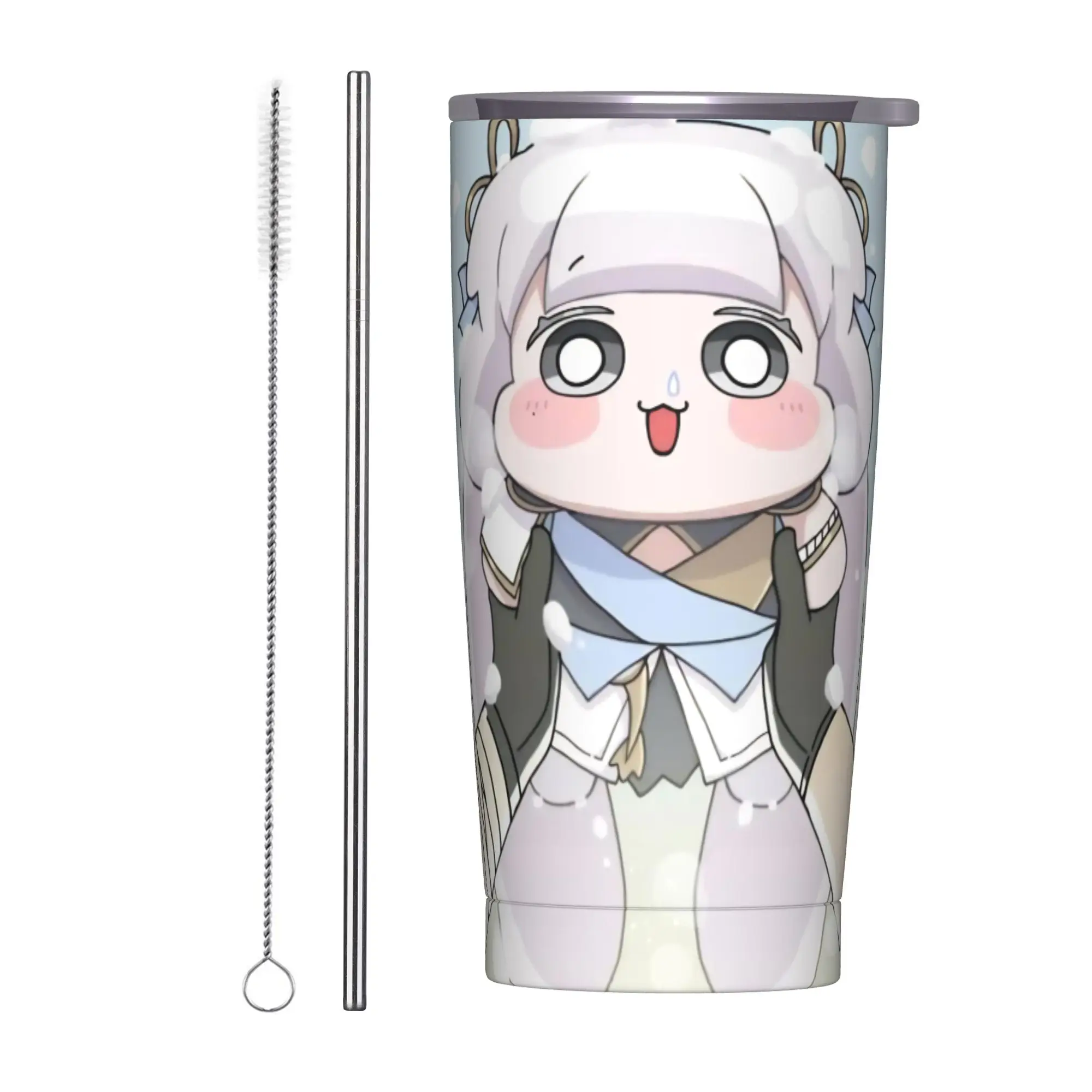 Trickcal C-Chibi Go Games Tumbler Vacuum Insulated  Thermal Cup Stainless Steel Car Mugs Water Bottle 20oz
