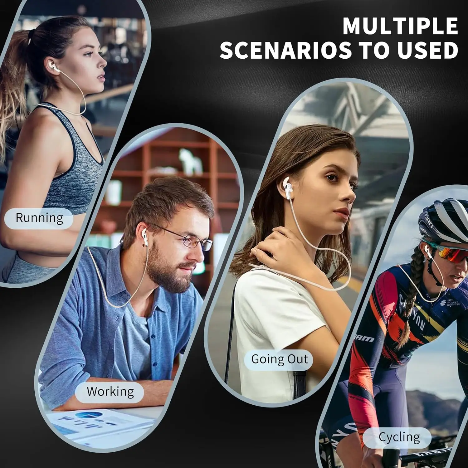 Anti-verloren riem voor Airpods 4-oordopjes Oordopjes Lanyard Oorhaakaccessoires