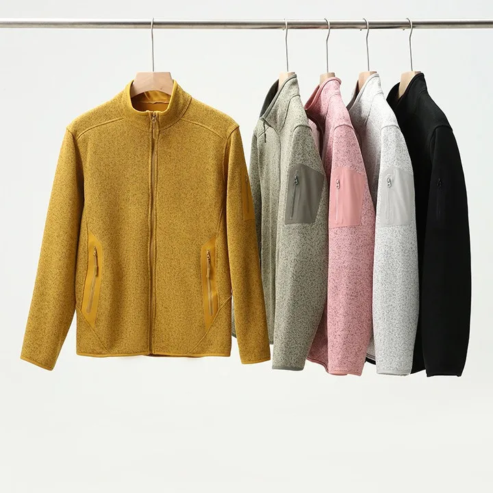 

Men's coat 2025 autumn/winter stand up collar outdoor sports and leisure thick warm fleece jacket cardigan jacket