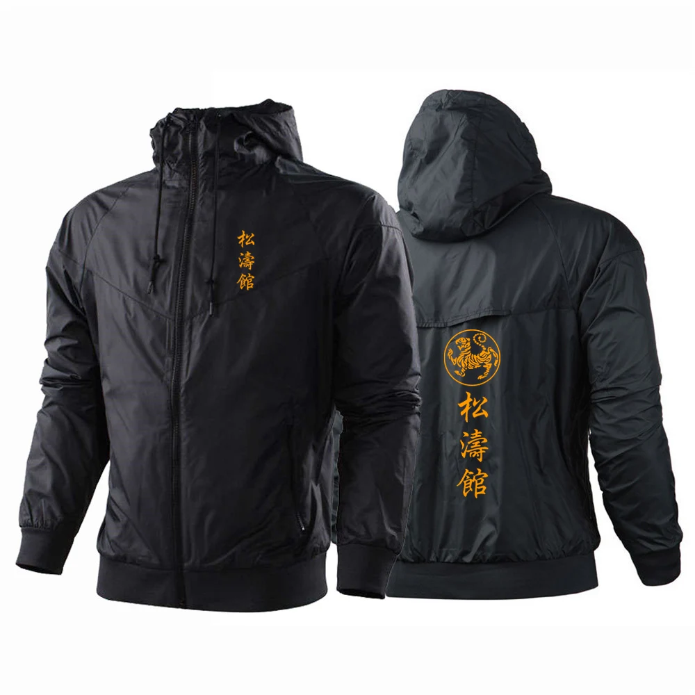 2024 Shotokan Karate New Men Printing Breathable Five-Color Windbreaker Spring and Autumn Harajuku Zipper Jacket Tops