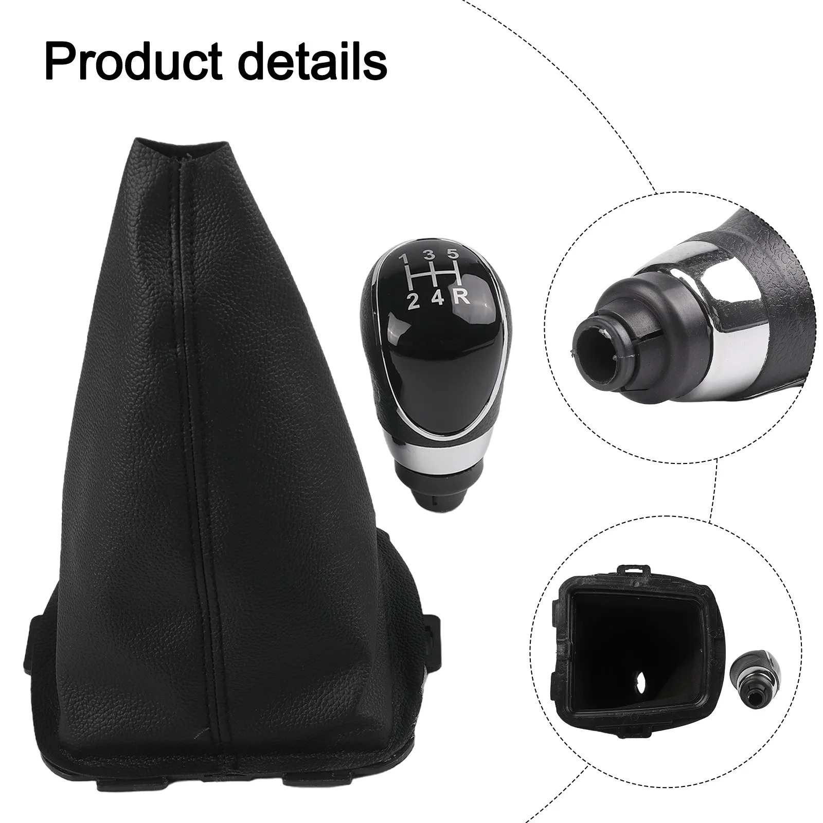 

2008-2012 Fitment Car Shift Knob Stylish Car Upgrade Wear-resistant Material Easy Installation Non-Deformation Design For Ford
