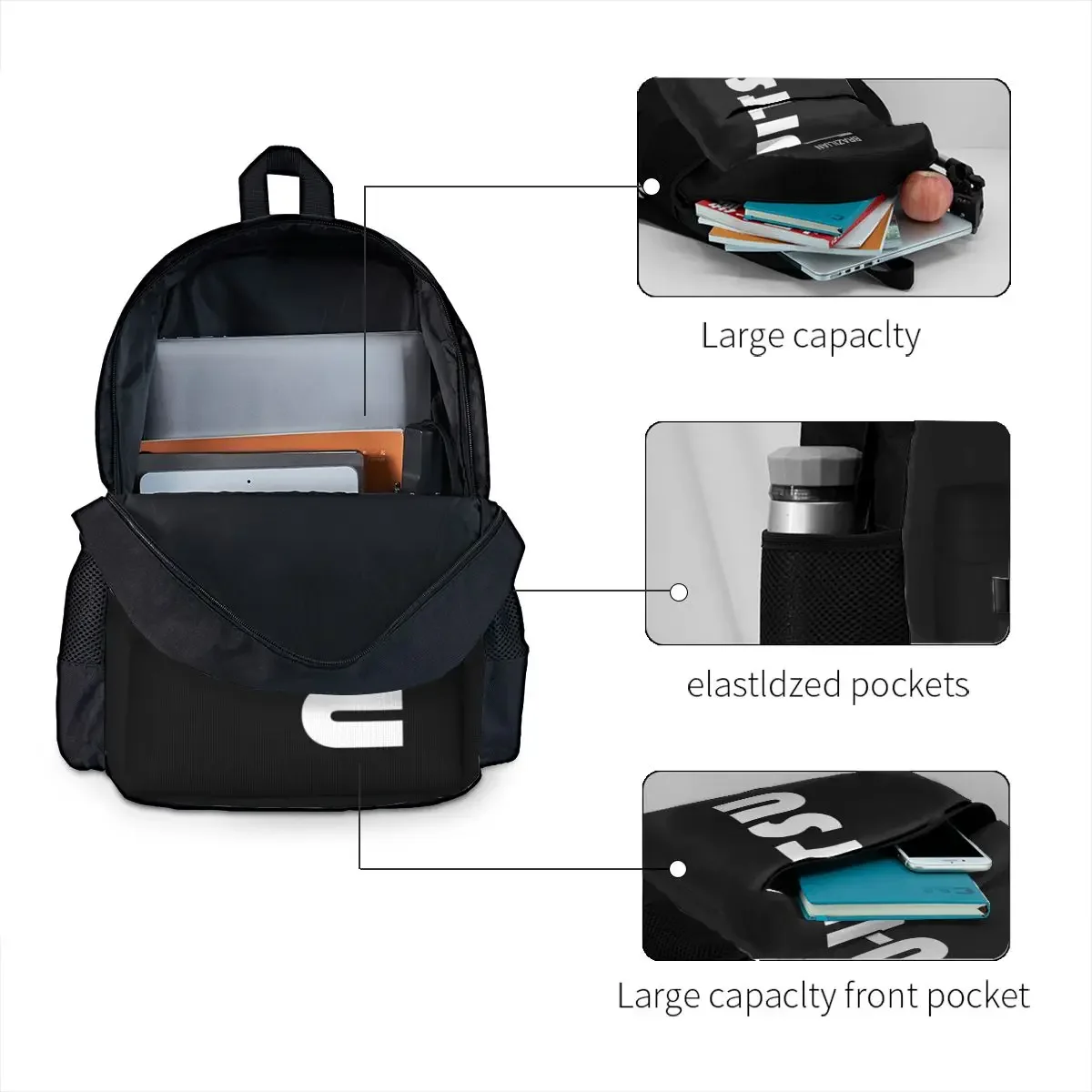 Mochilas de Jiu Jitsu para meninos e meninas, Mochila para estudantes, Mochila escolar para crianças, Mochila dos desenhos animados, Mochila para laptop, Bolsa de ombro