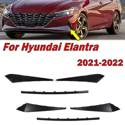 Auto Front Bottom Bumper Exterior Accessories For Hyundai Elantra 2021 2022 Black/Carbon Fiber Garnish Exterior Decoration Parts