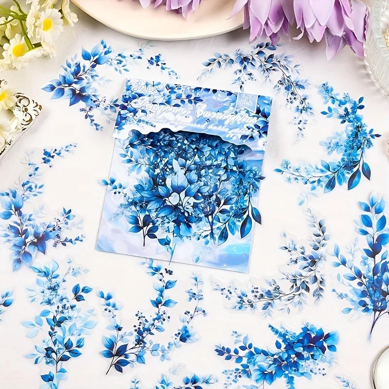 20/120 pcs Plants Flowers Leaf PET Sticker pack Scrapbooking Collage Junk Journal Planner Hand account Decor Stationery Stickers