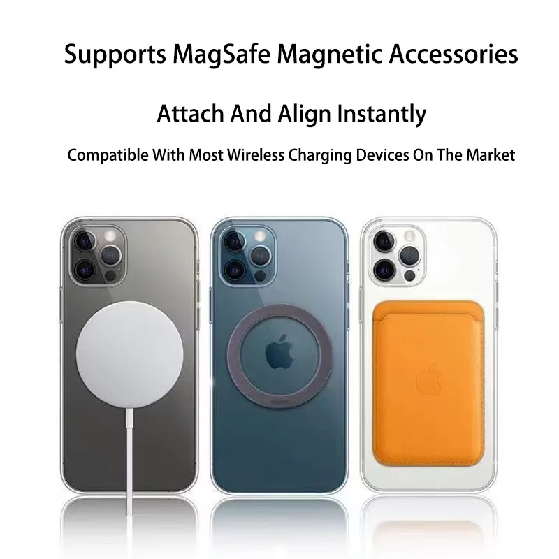 

Кольцо для Magsafe Магнитное беспроводное зарядное устройство для iphone 17 16 15 14 Pro Max 13 12 Mini Универсальная металлическая наклейка Магнитный автомобильный держатель P