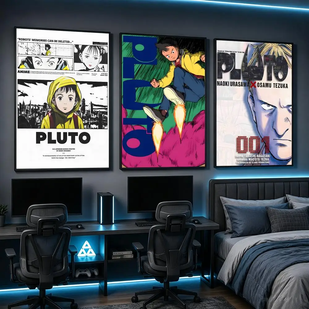 anime PLUTO Poster HD Poster Anime Aesthetic Wall Art For Game Anime Lovers Bedroom Gaming Room Decor Ideal Gift