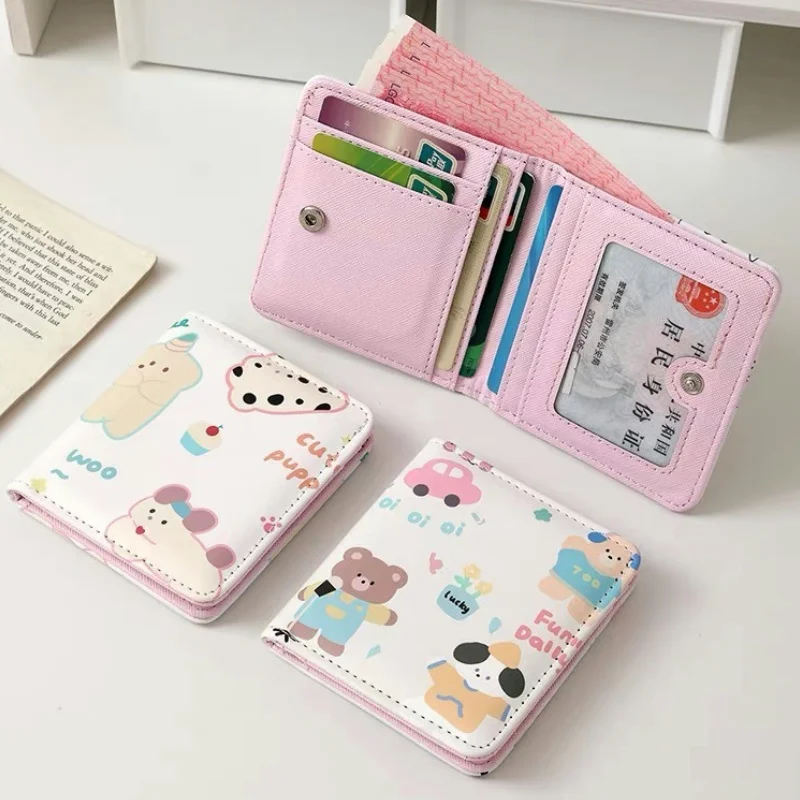 

Japanese Ins Wind Cartoon Puppy Wallet Card Package Small Large Capacity High Value Cute Portable Chain Degaussing Card Package