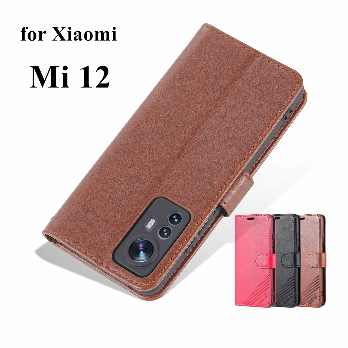 

AZNS High Quality Flip Cover Leather Case for Xiaomi 12 12X lite Pu Leather Phone Bags protective Holster