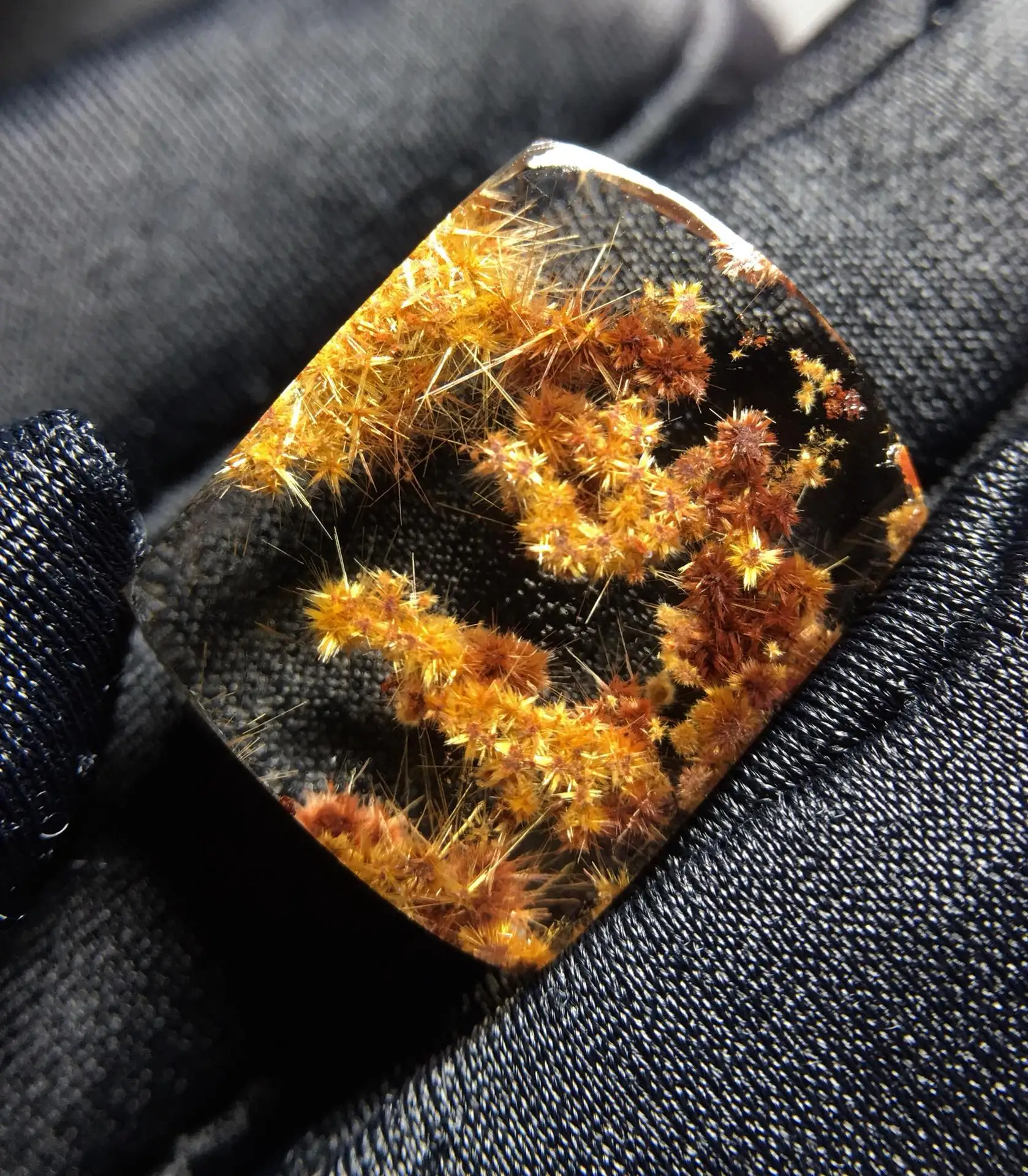 

Натуральное золото, кулон из рутилированного кварца, цветок, ювелирные изделия из рутилированного кварца, 19,3*15,4*5,7 мм, для мужчин и женщин, Бразилия AAAAAAA