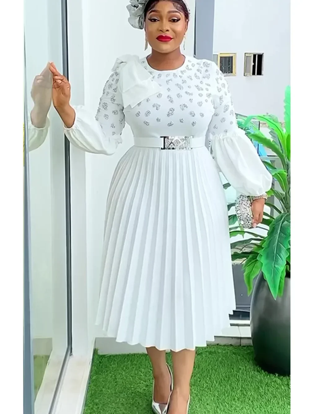 Vestidos africanos elegantes para mulheres 2024 roupas africanas plus size vestido de festa de casamento dashiki ancara escritório senhora outfit robe