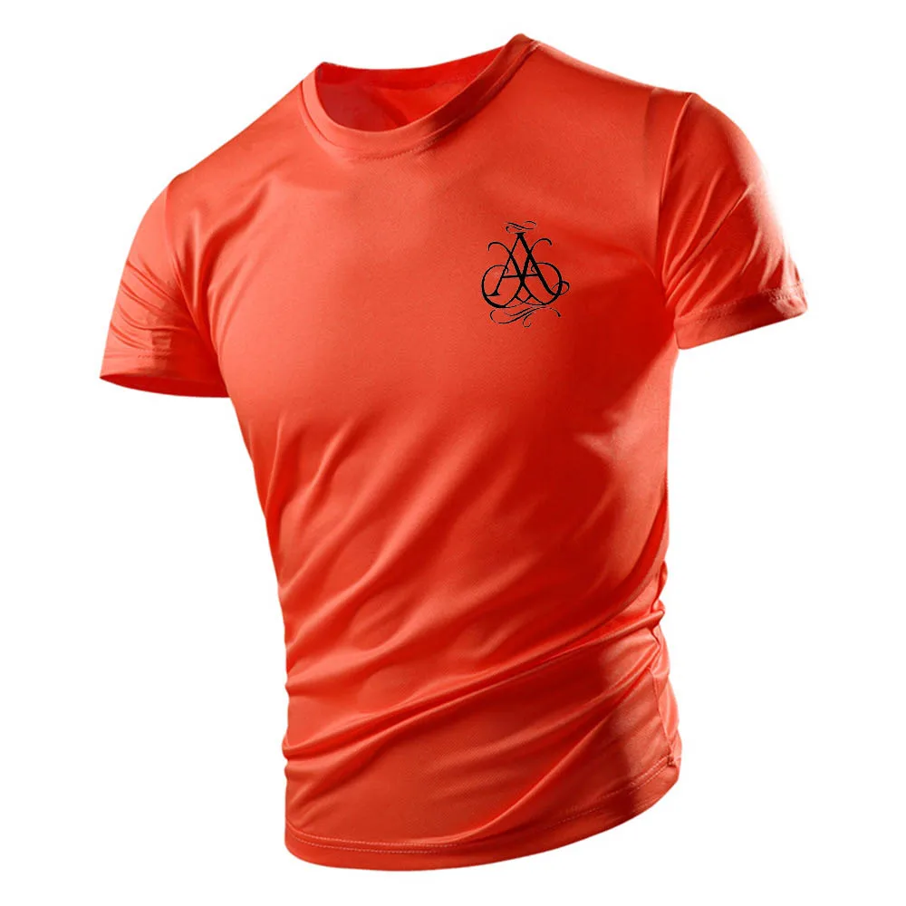 Running Style Adult Men's T-Shirt Short Sve New Summer Fashion Hand-Painted Customizable Clothing Men's Fashion