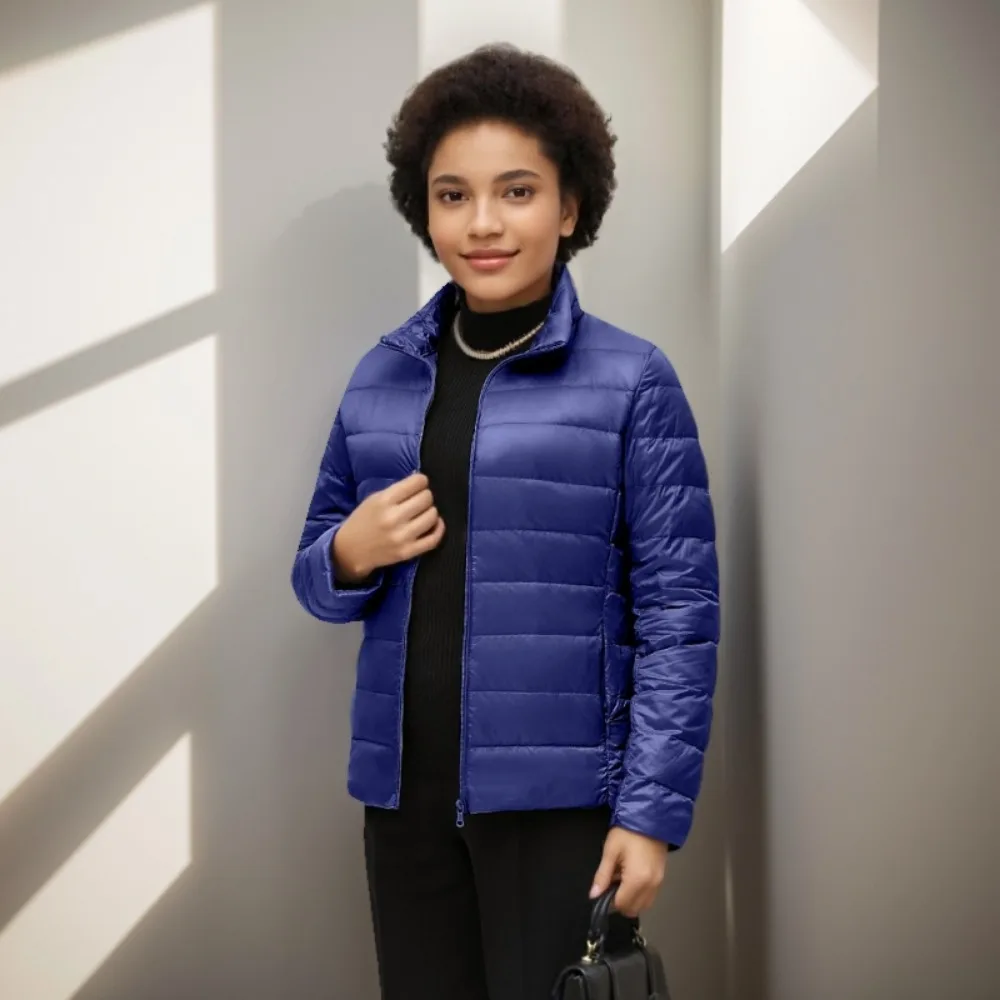 Women Spring Jacket Fashion Short Ultra Lightweight Packable Puffer Coats 15 Colors Female Down Warm Korean Slim Fit Parkas