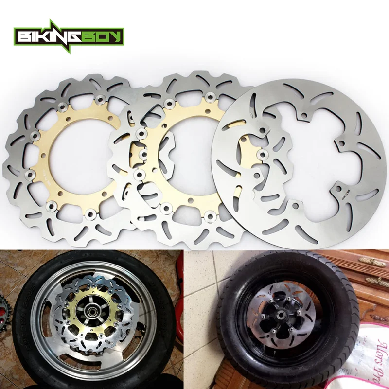 Front Rear Brake Discs Rotors XVS 1100 V-Star Dragstar Classic Silverado Dragstar 04 05 V-Max VMX 1200 93-07 FJR 1300 01 02 03