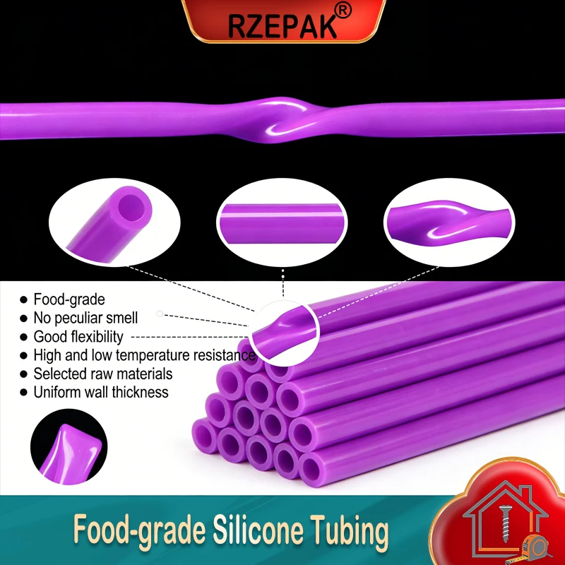 

Силиконовая трубка пищевого класса 1-10 м, внутренний диаметр 0,5-10 мм, фиолетовая, термостойкая, безвкусная, гибкая, для воды, садовый шланг